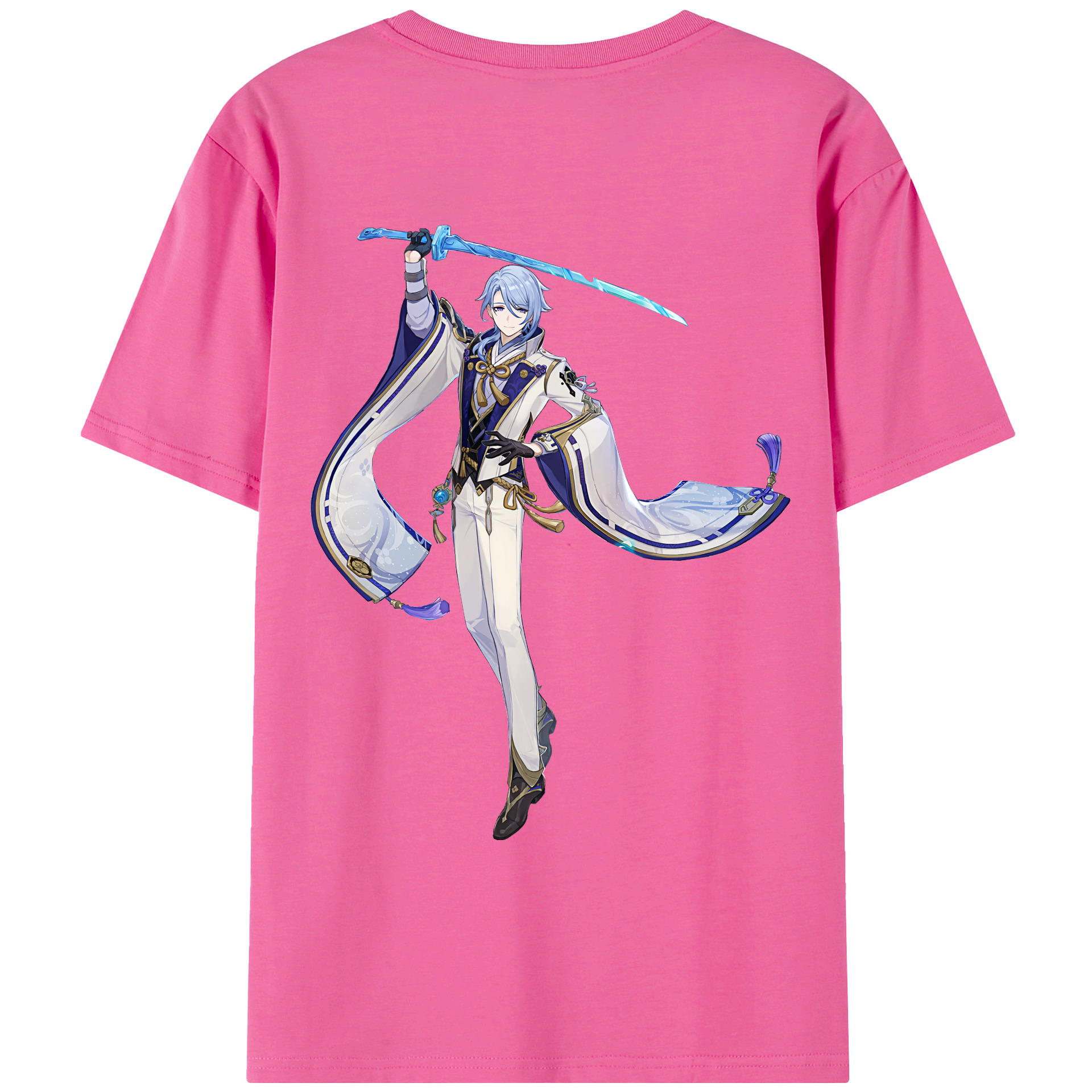 げんし神 神里綾人 かみさとあやと genshin Kamisato Ayato レディース半袖Tシャツ(バックプリント)
